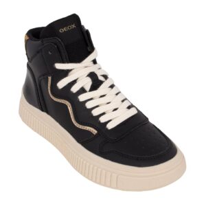 Geox J LAQUINNY A J56M3B 05402 C0531 A Παιδικό μποτάκι για κορίτσι δερμάτινο Μαύρο/χρυσό - Image 2