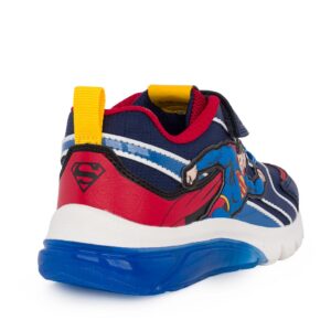 Geox J CIBERDRON J56LBD 05411 C0200 Παιδικό αθλητικό Superman με φωτάκια On/Off για αγόρι σε συνθετικό δέρμα και αδιαβροχοποιημένο ύφασμα Μπλε/Κόκκινο - Image 3