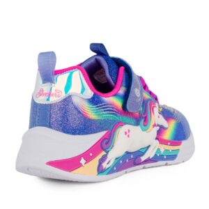 Skechers 302298L/BLMT Παιδικό αθλητικό με φωτάκια μονόκερος για κορίτσι σε αδιαβροχοποιημένο ύφασμα Μπλε/multi - Image 3