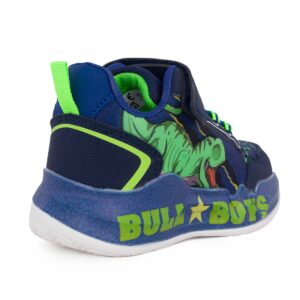 Bull boys T-REX DNAL5140 B00-BL01 Παιδικό αθλητικό με φωτάκια On/Off για αγόρι σε συνθετικό δέρμα και αδιαβροχοποιημένο ύφασμα Μπλέ/λάιμ - Image 3
