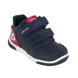 Geox B ZAPITO B B566CB 05422 C0735 Παιδικό ημίμποτο για αγόρι δερμάτινο Μπλέ/κόκκινο - Image 2