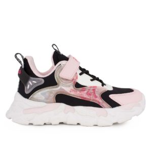 Fila MEMORY MUSHA 2 V 3YF53006-090 Παιδικό αθλητικό για κορίτσι σε συνθετικό δέρμα Μαύρο/ροζ/λευκό