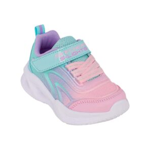 Skechers 303713N/AQMT Παιδικό αθλητικό με φωτάκια για κορίτσι σε συνθετικό δέρμα και ύφασμα Ροζ/λιλά/βεραμάν - Image 2