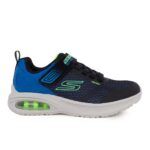 Skechers 404105L/BBLM Παιδικό αθλητικό για αγόρι σε αδιαβροχοποιημένο ύφασμα Μαύρο/μπλέ/λάιμ