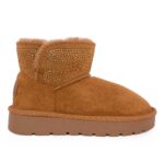 Xti 151300 Παιδικό μποτάκι για κορίτσι σε οικολογικό δέρμα και γούνα Κάμελ