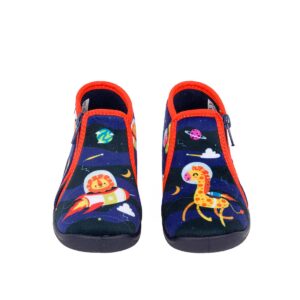 Comfy GRAF SBPVT 1194 Παιδικό παντοφλάκι για αγόρι σε ύφασμα Μπλέ/Πορτοκαλί - Image 5