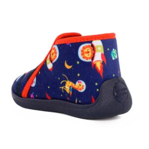 Comfy GRAF SBPVT 1194 Παιδικό παντοφλάκι για αγόρι σε ύφασμα Μπλέ/Πορτοκαλί - Image 3