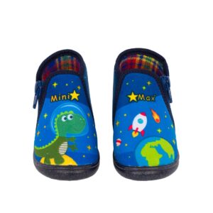 Mini Max ASTOR 5 Παιδικό παντοφλάκι για αγόρι σε ύφασμα Blue