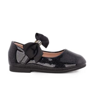 Exe kids HS240914-14 Παιδικό παπούτσι για κορίτσι Μπαλαρίνες σε λουστρίνι μαύρο-ιριδίζον χρώμα