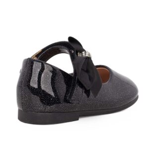 Exe kids HS240914-14 Παιδικό παπούτσι για κορίτσι Μπαλαρίνες σε λουστρίνι μαύρο-ιριδίζον χρώμα - Image 3