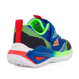 Skechers 401661L/BLMT Παιδικό αθλητικό με φωτάκια On/Off για αγόρι σε συνθετικό δέρμα και αδιαβροχοποιημένο ύφασμα Μπλε/Multicolor - Image 3