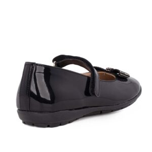 Ricco 1824 Παιδική μπαλαρίνα για κορίτσι δερμάτινη Λουστρίν Μαύρο - Image 3