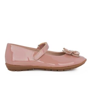 Ricco 1825 Παιδική μπαλαρίνα για κορίτσι δερμάτινη Λουστρίν Ροζ/Nude - Image 2