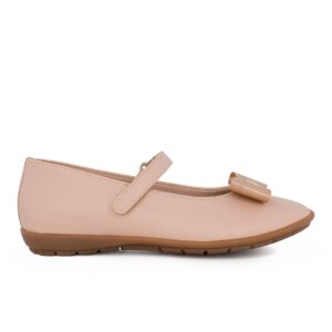 Ricco 1818-Α Παιδική μπαλαρίνα για κορίτσι δερμάτινη Ροζ/Nude - Image 2