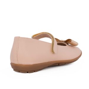 Ricco 1818-Α Παιδική μπαλαρίνα για κορίτσι δερμάτινη Ροζ/Nude - Image 3