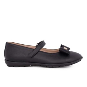 Ricco 1818 Παιδική μπαλαρίνα για κορίτσι δερμάτινη Μαύρο - Image 2