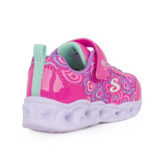 Skechers 303257L/HPMT Παιδικό αθλητικό με φωτάκια On/Off για κορίτσι σε συνθετικό υλικό και αδιαβροχοποιημένο ύφασμα Ροζ - Image 3
