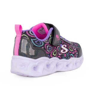 Skechers 303257L/BKMT Παιδικό αθλητικό με φωτάκια On/Off για κορίτσι σε συνθετικό υλικό και αδιαβροχοποιημένο ύφασμα Μαύρο - Image 3