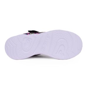 Skechers 303257L/BKMT Παιδικό αθλητικό με φωτάκια On/Off για κορίτσι σε συνθετικό υλικό και αδιαβροχοποιημένο ύφασμα Μαύρο - Image 5