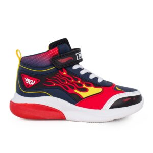 Primigi 8991200 Παιδικό μποτάκι με φωτάκια On/Off Hot Wheels για αγόρι σε συνθετικό δέρμα Μπλε/Κόκκινο