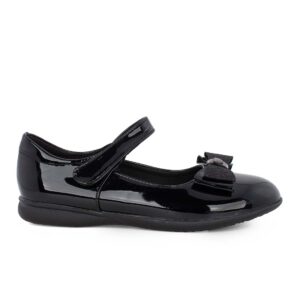 Exe Kids 076-5 Παιδική μπαλαρίνα για κορίτσι σε συνθετικό δέρμα Λουστρίν Μαύρο
