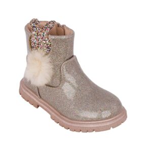 Exe 072515W T52 Παιδικό μποτάκι για κορίτσι σε οικολογικό δέρμα σε λουστρίν Χρυσό/Ροζ γκλίτερ - Image 2
