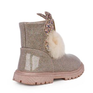 Exe 072515W T52 Παιδικό μποτάκι για κορίτσι σε οικολογικό δέρμα σε λουστρίν Χρυσό/Ροζ γκλίτερ - Image 3