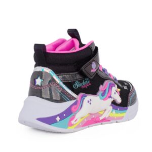 Skechers 303302L/BKMT Παιδικό μποτάκι με φωτάκια On/Off για κορίτσι σε συνθετικό υλικό και αδιαβροχοποιημένο ύφασμα Μαύρο/Μulti - Image 3