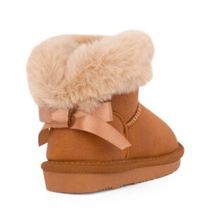 Conguitos OSSH140125-ΤΑΝ Παιδικό μποτάκι για κορίτσι σε συνθετικό δέρμα και γούνα Ταμπά - Image 3