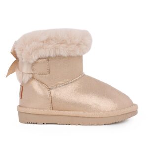 Conguitos OSSH140123-GOLD Παιδικό μποτάκι για κορίτσι σε συνθετικό υλικό και γούνα Μπεζ