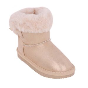 Conguitos OSSH140123-GOLD Παιδικό μποτάκι για κορίτσι σε συνθετικό υλικό και γούνα Μπεζ - Image 2