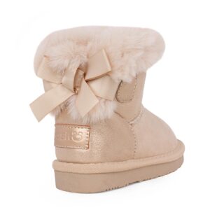 Conguitos OSSH140123-GOLD Παιδικό μποτάκι για κορίτσι σε συνθετικό υλικό και γούνα Μπεζ - Image 3