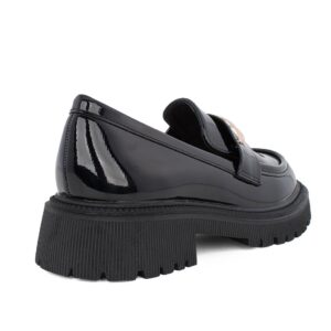 Exe Kids TS1103 Παιδικό loafer για κορίτσι σε οικολογικό δέρμα λουστρίν Μαύρο - Image 3