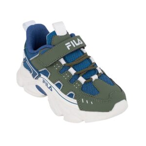 Fila MEMORY SPINEL 3V 3YF33002-261 Παιδικό αθλητικό για αγόρι σε συνθετικό δέρμα και ύφασμα Λαδί/Μπλε/Λευκό - Image 2