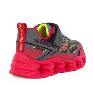 Skechers 400605L/RDCC Παιδικό αθλητικό με φωτάκια On/Off για αγόρι σε συνθετικό οικολογικό υλικό Κόκκινο/Γκρι - Image 3