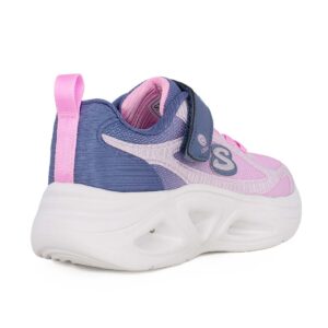 Skechers 303729L/GYPK Παιδικό αθλητικό με φωτάκια On/Off για κορίτσι σε συνθετικό υλικό και αδιαβροχοποιημένο ύφασμα Ροζ/Γκρι - Image 3