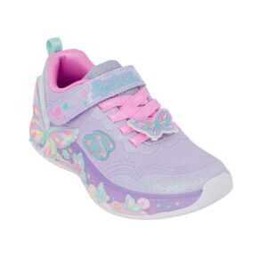 Skechers 303065L/LVMT Παιδικό αθλητικό με φωτάκια On/Off για κορίτσι σε συνθετικό υλικό και αδιαβροχοποιημένο ύφασμα Λιλά/Πεταλούδες - Image 2