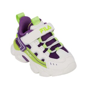 Fila MEMORY SPINEL 3V 7YF33002-816 Παιδικό αθλητικό unisex σε συνθετικό δέρμα και ύφασμα Λευκό/Μωβ/Λαχανί - Image 2