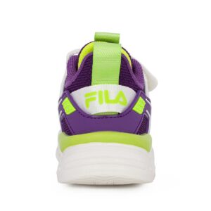 Fila MEMORY SPINEL 3V 7YF33002-816 Παιδικό αθλητικό unisex σε συνθετικό δέρμα και ύφασμα Λευκό/Μωβ/Λαχανί - Image 3