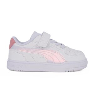 Puma CavenIIIHolo2.0 AC+Inf 406895 01 Παιδικό αθλητικό για κορίτσι σε οικολογικό δέρμα Λευκό/Ροζ