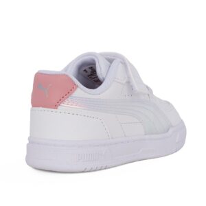 Puma CavenIIIHolo2.0 AC+Inf 406895 01 Παιδικό αθλητικό για κορίτσι σε οικολογικό δέρμα Λευκό/Ροζ - Image 3