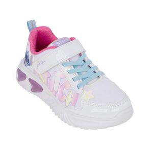 Geox J ASSISTER J65E9B 0AN02 CO653 B Παιδικό αθλητικό Stitch με φωτάκια On/Off για κορίτσι σε συνθετικό δέρμα και ύφασμα Λευκό - Image 2