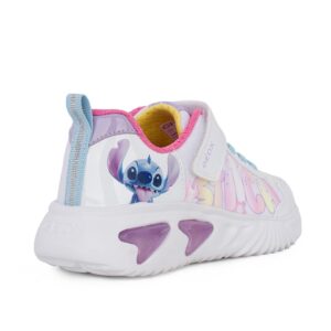 Geox J ASSISTER J65E9B 0AN02 CO653 B Παιδικό αθλητικό Stitch με φωτάκια On/Off για κορίτσι σε συνθετικό δέρμα και ύφασμα Λευκό - Image 3