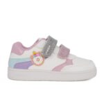 Geox B ECLYPER B655MB 000BC C1R8S Α Παιδικό sneaker για κορίτσι σε οικολογικό δέρμα Λευκό/Λιλά