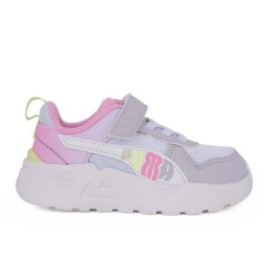 Puma Trinity 2 LT Come On AC+Inf 405022 02 Παιδικό αθλητικό για κορίτσι σε συνθετικό υλικό και ύφασμα Λευκό/Ροζ