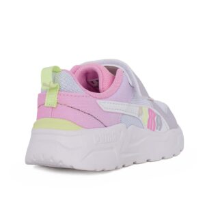 Puma Trinity 2 LT Come On AC+Inf 405022 02 Παιδικό αθλητικό για κορίτσι σε συνθετικό υλικό και ύφασμα Λευκό/Ροζ - Image 3