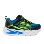 Skechers 400139N/BBLM Παιδικό αθλητικό με φωτάκια για αγόρι σε συνθετικό υλικό και αδιαβροχοποιημένο ύφασμα Μαύρο/Μπλε/Lime