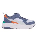 Puma Trinity 2 LT AC+PS 403704 09 Παιδικό αθλητικό για αγόρι σε συνθετικό υλικό και ύφασμα Γκρι/Πορτοκαλί