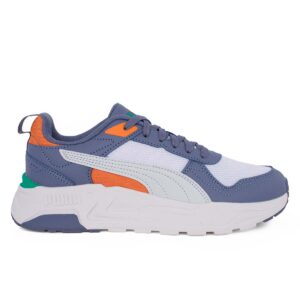 Puma Trinity 2 LT Jr 403703 09 Εφηβικό αθλητικό για αγόρι σε συνθετικό υλικό και ύφασμα Γκρι/Πορτοκαλί