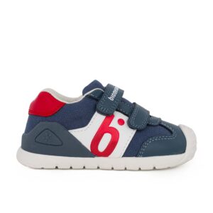 Biomecanics 262121-A556 Παιδικό sneaker για αγόρι σε δέρμα και ύφασμα Μπλε/Κόκκινο